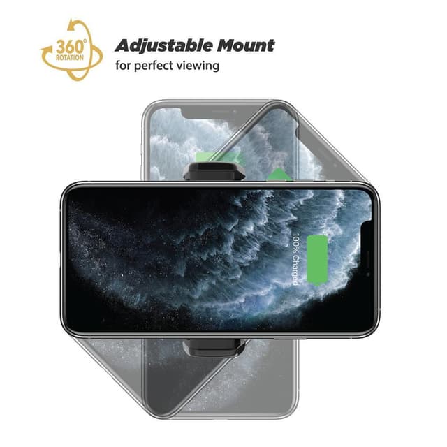 Magicgrip Dobbel Pivot Win/Dash 10W Qi Trådløs Opladning T/Bil