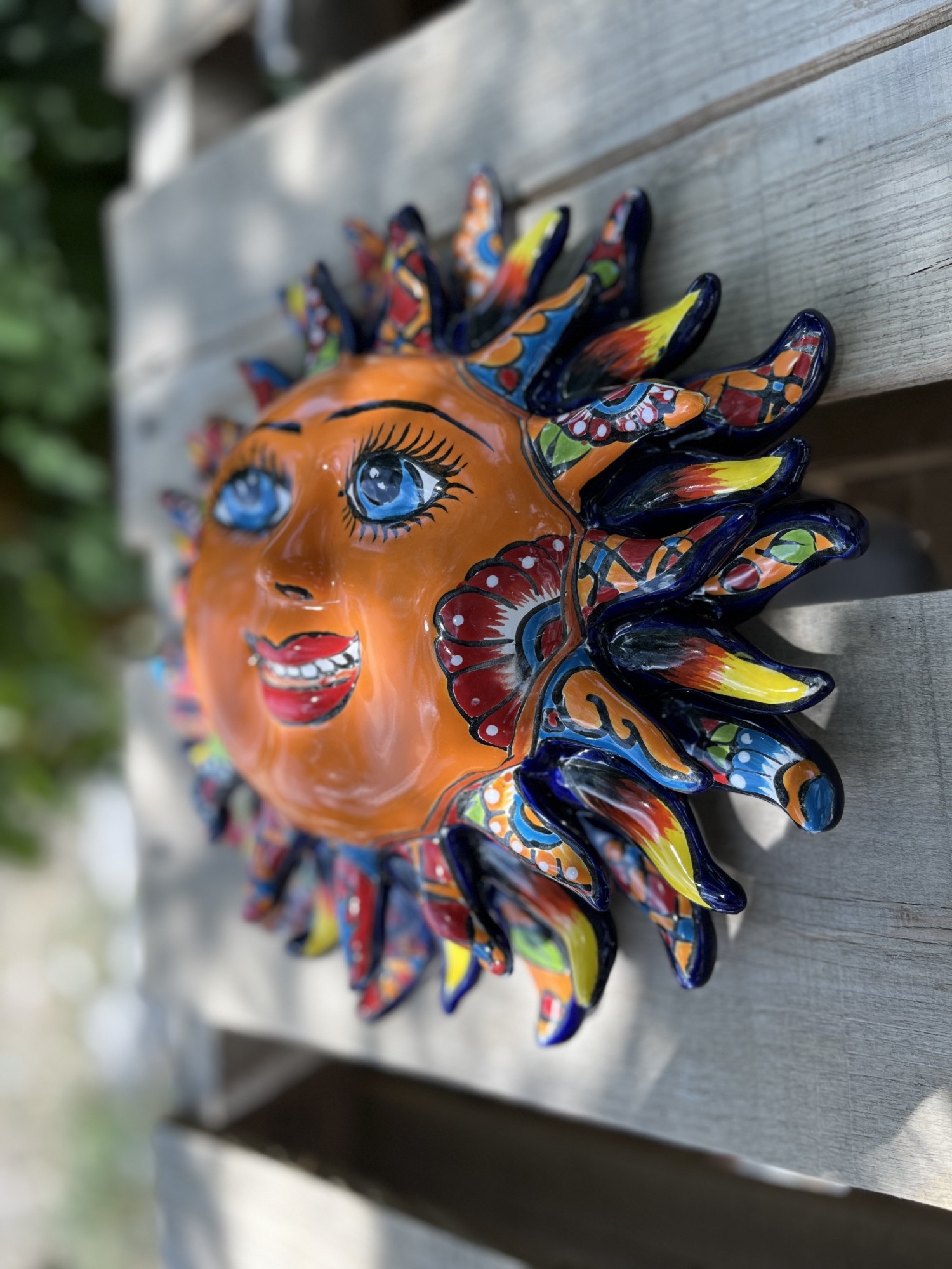 Keramik-Wandschmuck 'Sol Triple Rayo', multicolor, Ø 28 cm , L 9 cm günstig bestellen
