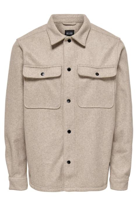 Only & Sons beige heren overhemd