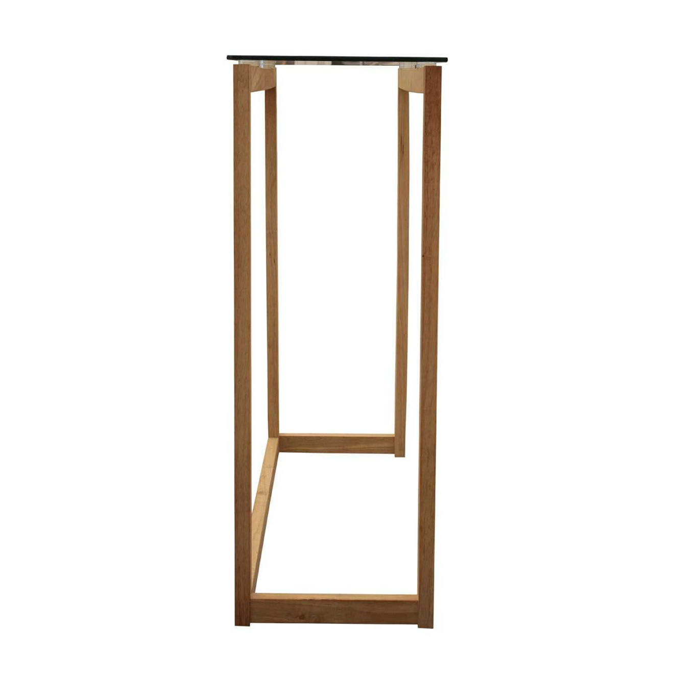 Home Deco Factory Console en Verre transparent/marron - 100x32x87 cm