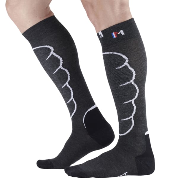 Chaussette ski de randonnée MONNET MI-BAS SKI TOURING BLANC