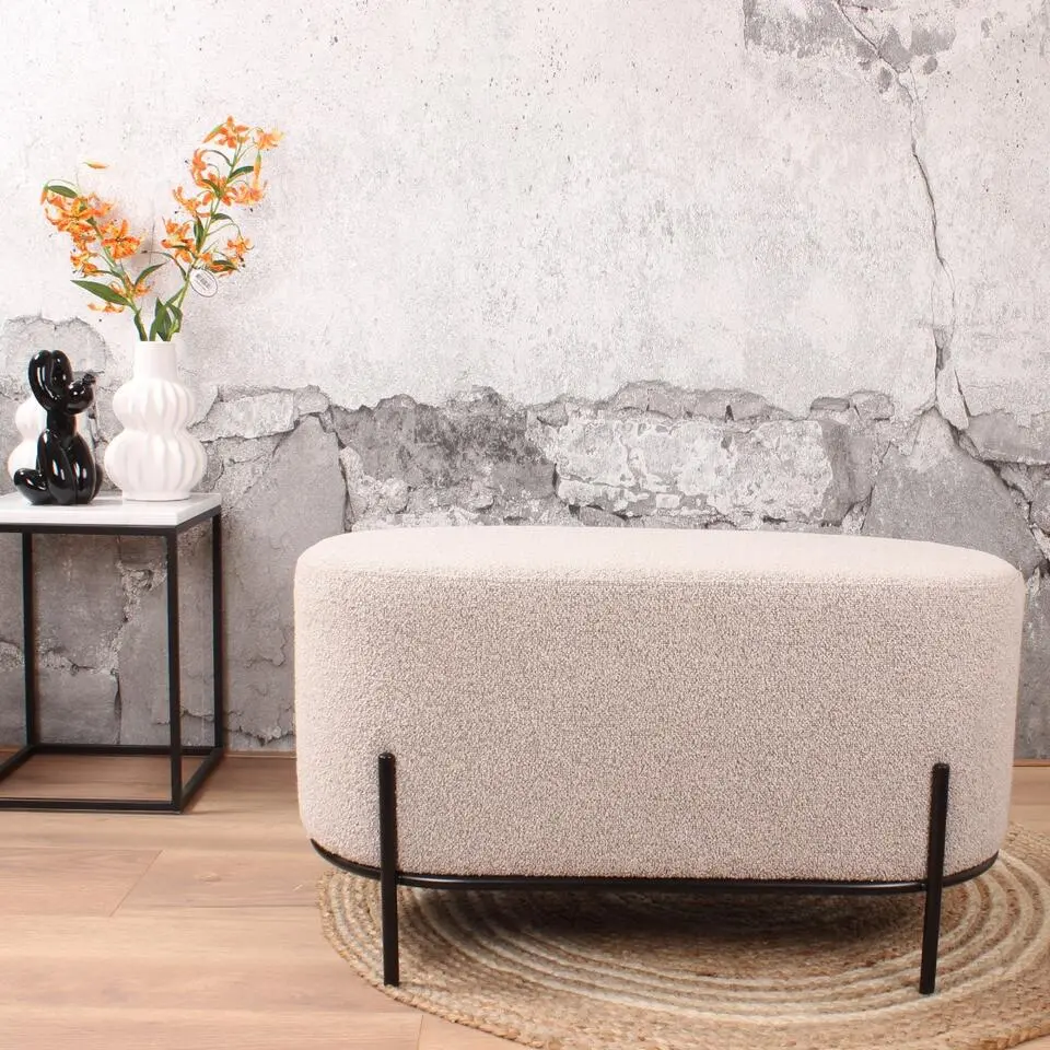 DS4U - Torben hocker duo 80x40x42 cm bouclé beige