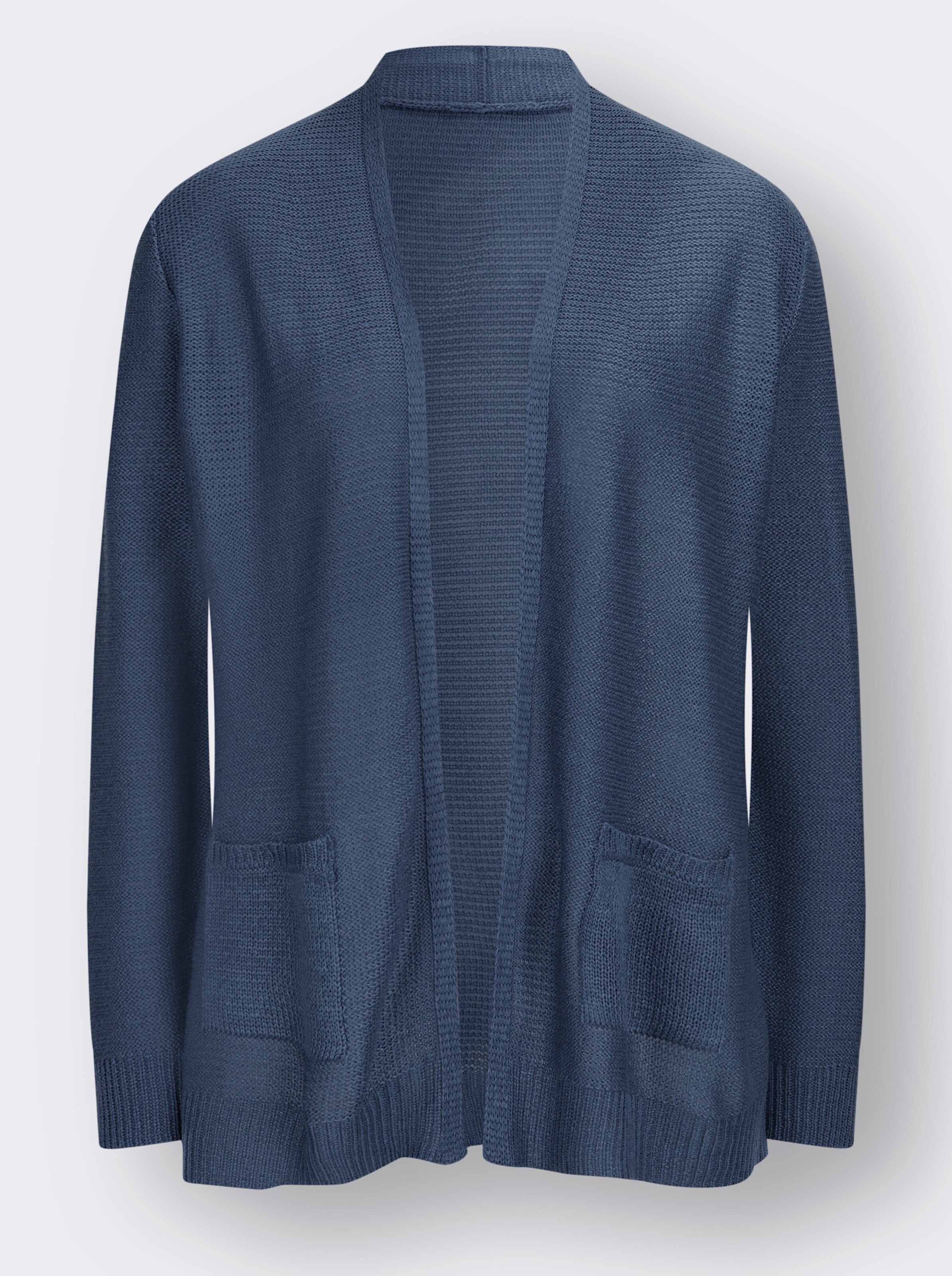Strickjacke im Linksstrick-Muster