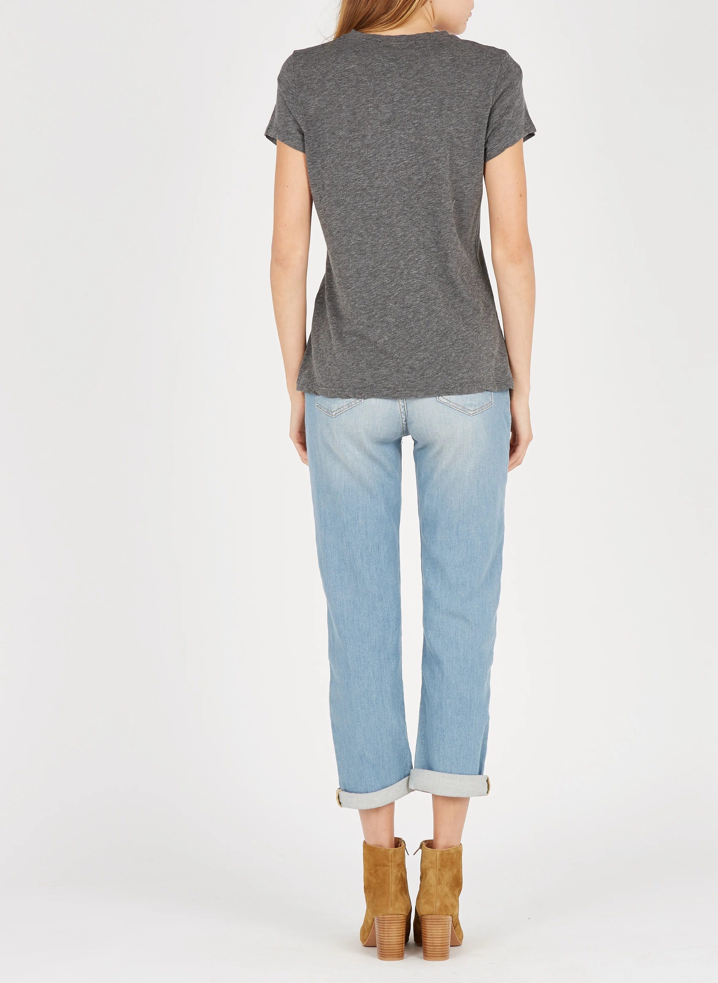 JACKSONVILLE - Tee-shirt col rond en coton mélangé | Gris