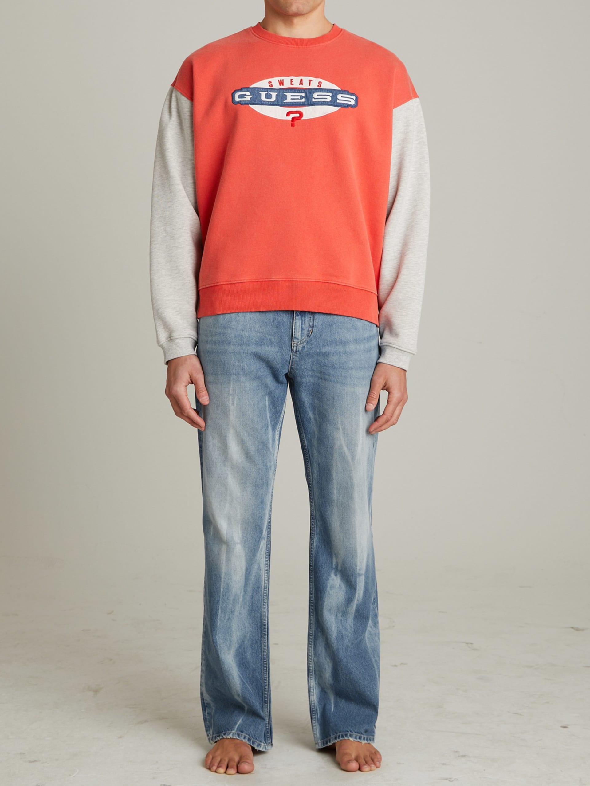 Moletom gola redonda com logo vintage