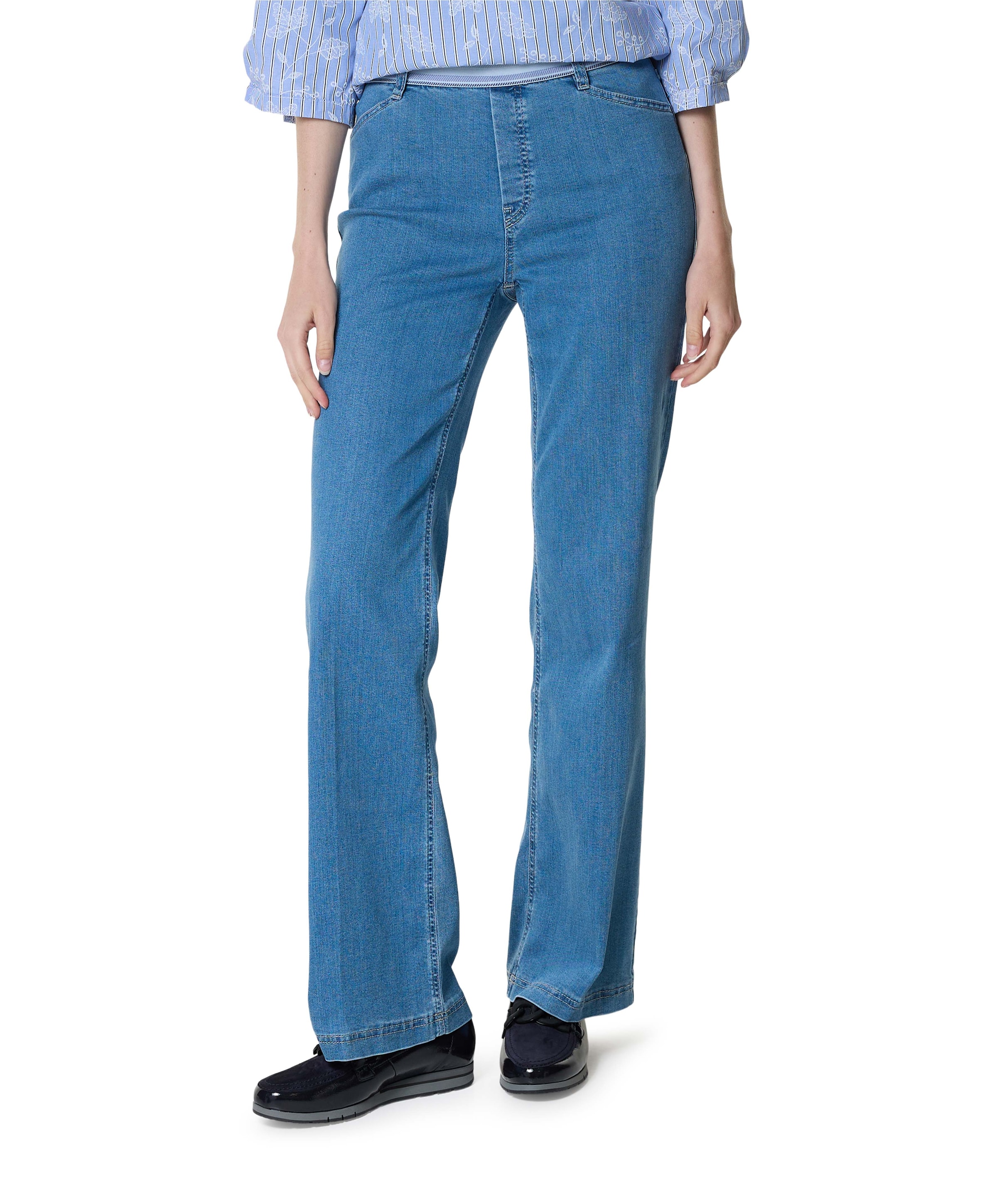 Gardeur Pull On Slim dames broek blauw
