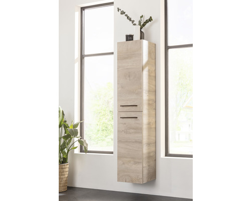 Oxford hoge kast 162 x 30 x 31,8 cm natuurlijk eiken 2 deuren