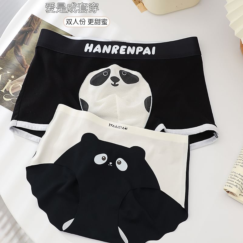 Pancherry - Koppelset: Cartoon Print Boxershort + Panty