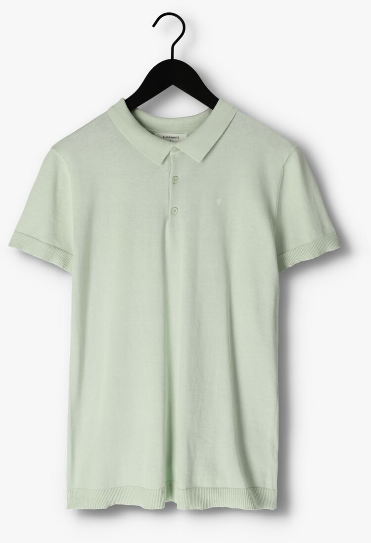 PUREWHITE mint purewhite polo knitted polo with triangle print at chest