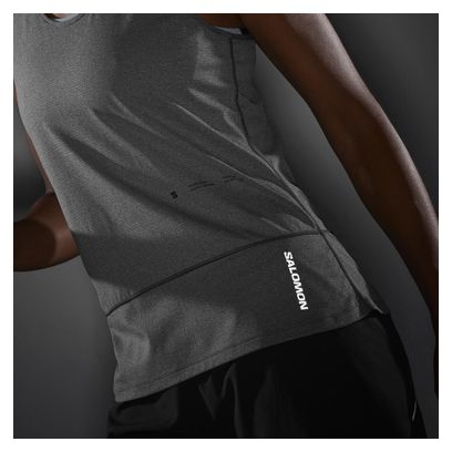 Débardeur Salomon Cross Run Gris Noir Femme