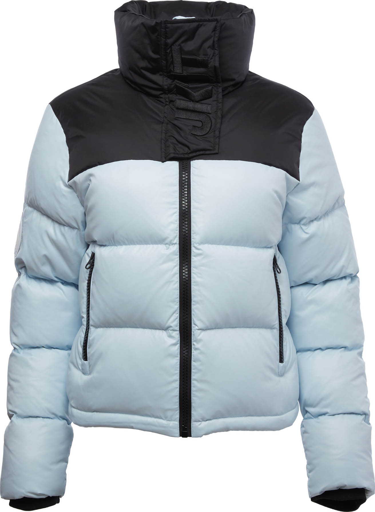 Diamond Down Alps Slip Crop Jacket Dame Powder Blue/Black