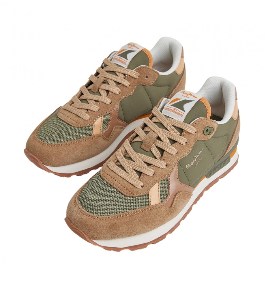 Tênis Pepe Jeans Brit Jump W de couro verde