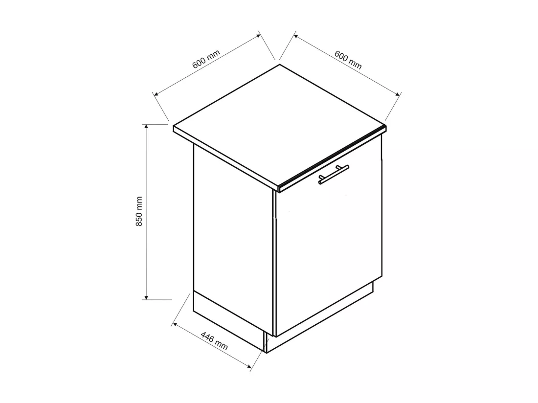 Cuisine complète MILA 8 éléments couleur sonoma avec plan de travail inclus - Longueur 240 cm