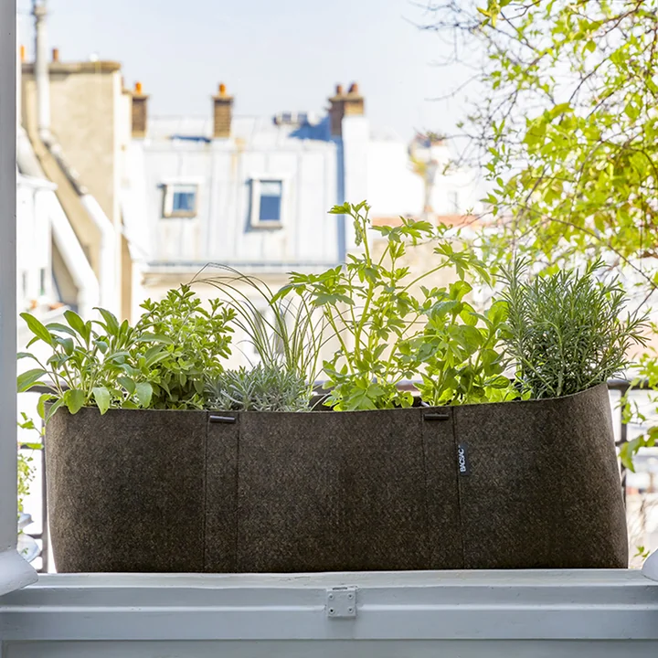 Bacsac - Hanging Window Box Pflanztasche 3 Geotextil 25 l, braun