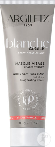 Argiletz Mini Masque Argile Blanche Prête À L'Emploi Visage Peaux Ternes Tube 30g