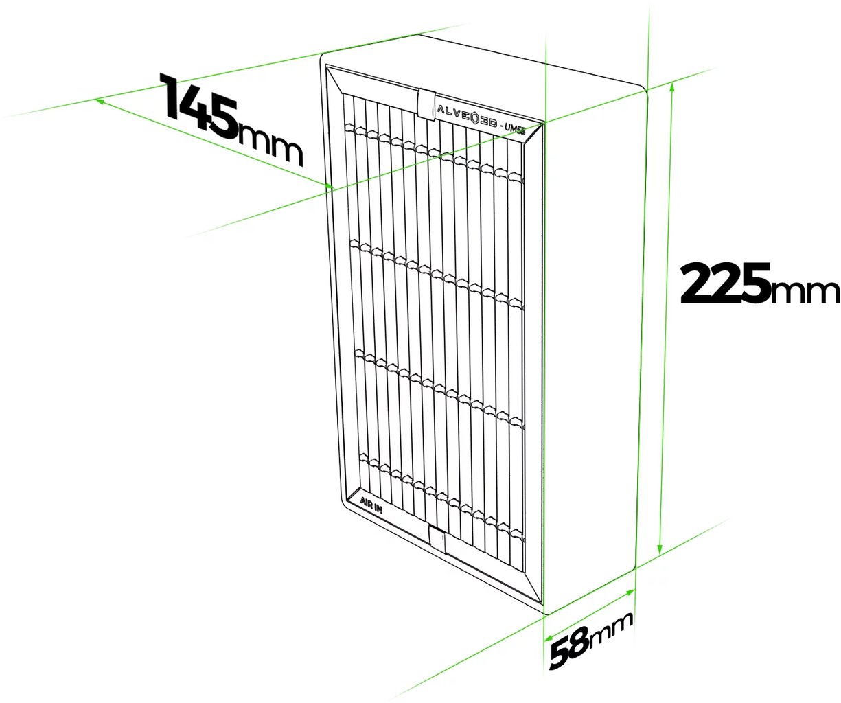 Alveo3D  Filter UM55 für Ultimaker    Saubere Luft für ungestörtes Drucken mit Ultimaker S5/S7/S8