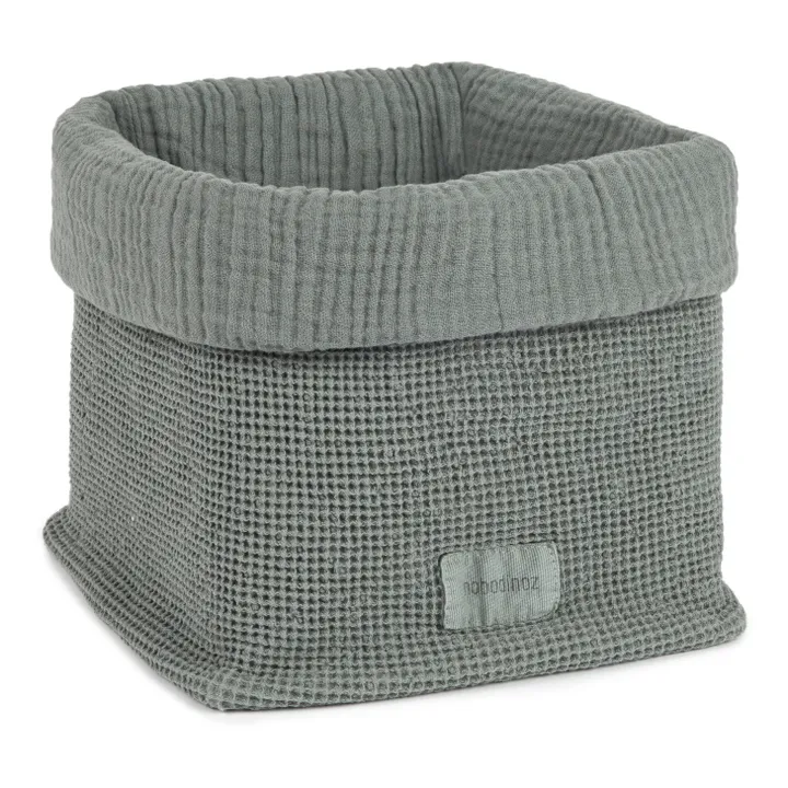 Nobodinoz Panier de rangement Wabi-Sabi | Bleu gris