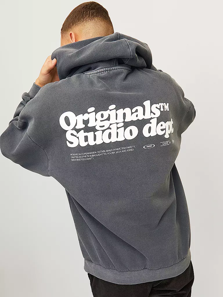 JACK & JONES Kapuzensweater - Hoodie JORVERMONT grau