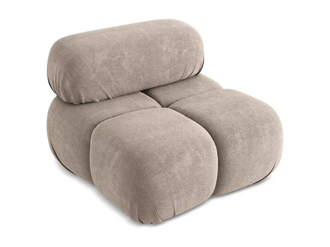 Fauteuil en Chenille - beige foncé - LOKUA