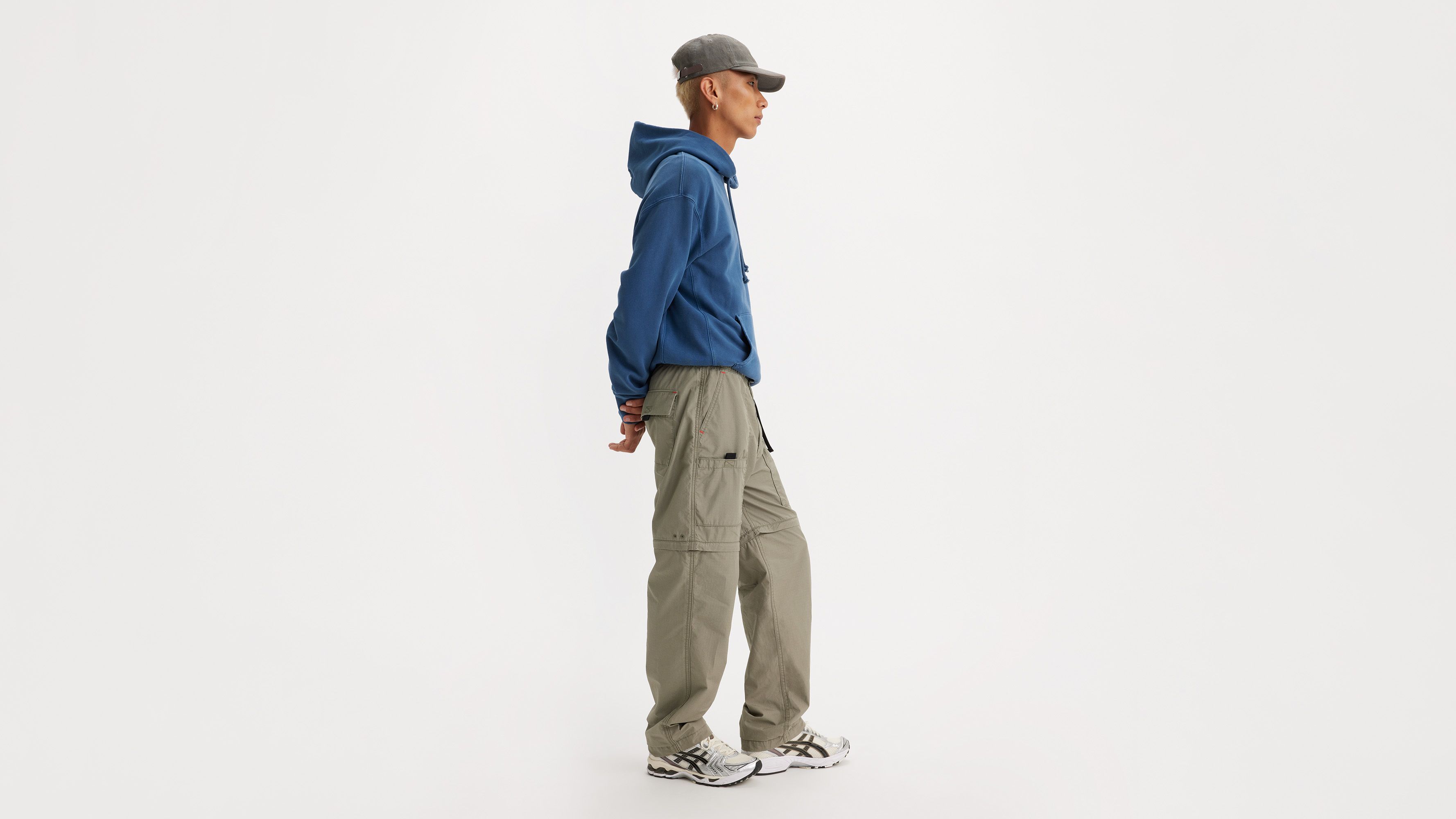 Pantalon utilitaire convertible en short - Smokey Olive Non-Stretch Ripstop - Gris