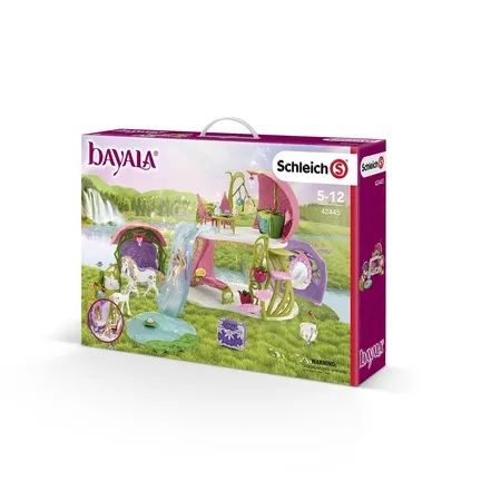 Schleich® 42445 bayala® Glitzerndes Blütenhaus mit Einhörnern, See und Stall