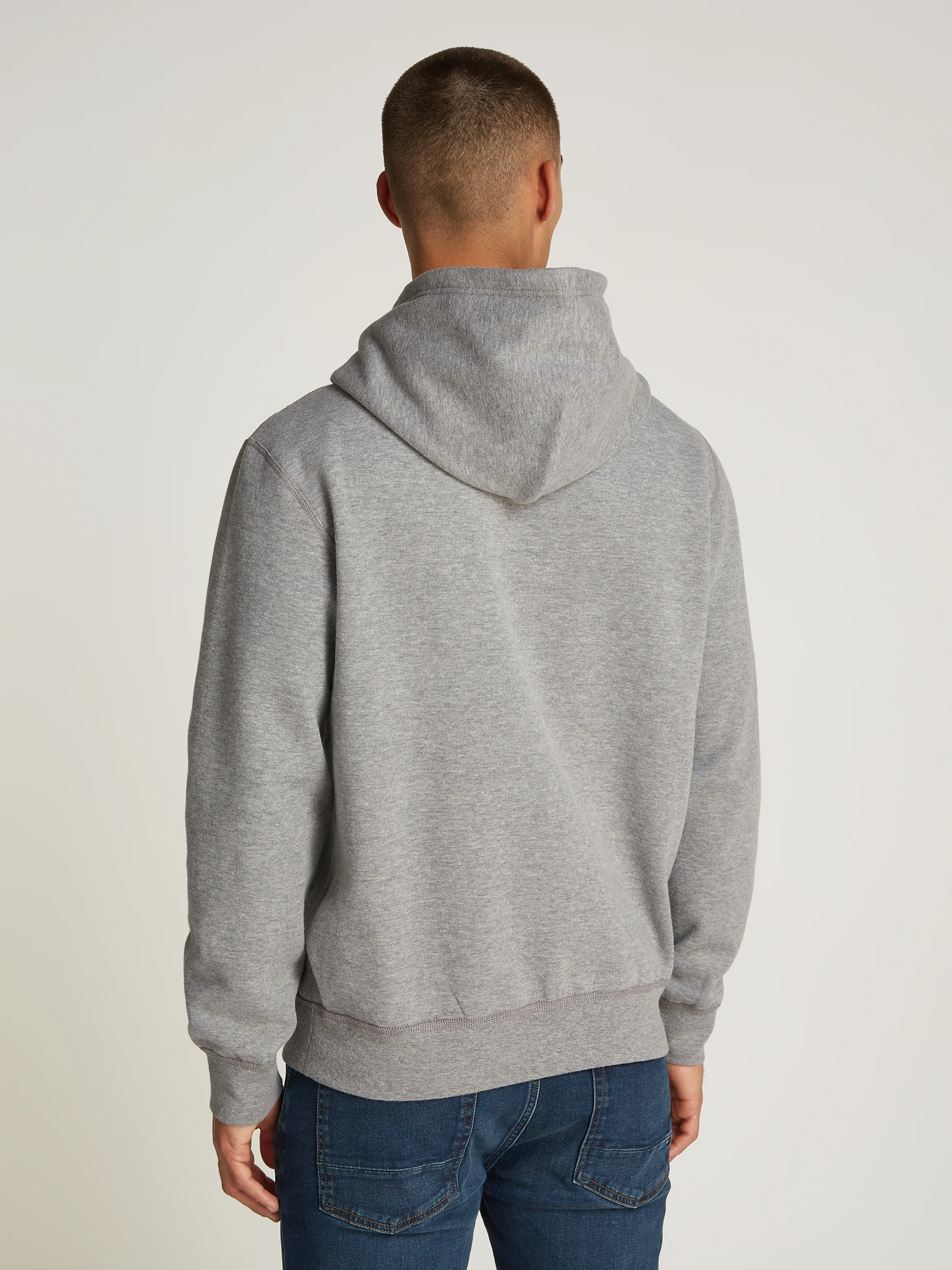 Sweat col rond en coton mélangé | Gris