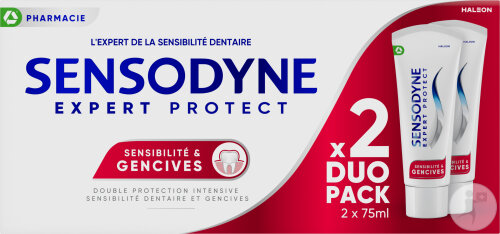 Sensodyne Expert Protect Sensibilité & Gencives Dentifrice Menthe Fraîche 2x75ml