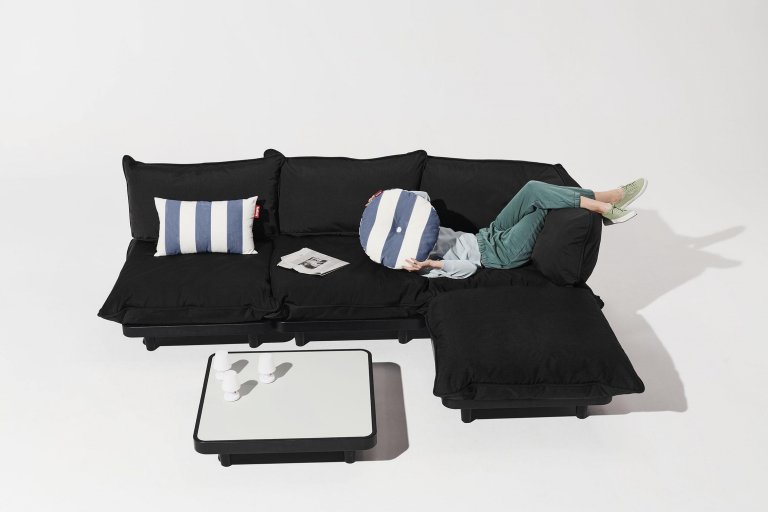Fatboy Circle kussen Ø50 Stripe Ocean Blue