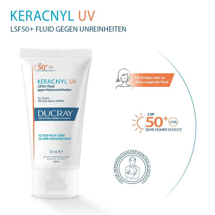 Ducray Keracnyl UV Fluid LSF 50 + , 50 ml