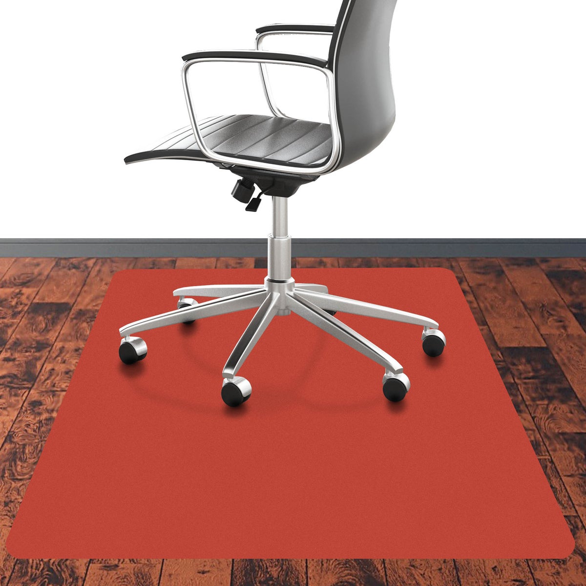 PE CHROMA vloerbeschermingsmat - Rood - 90x120 cm - Harde vloer - Kleurrijke beschermmat als onderlegger voor bureaustoelen