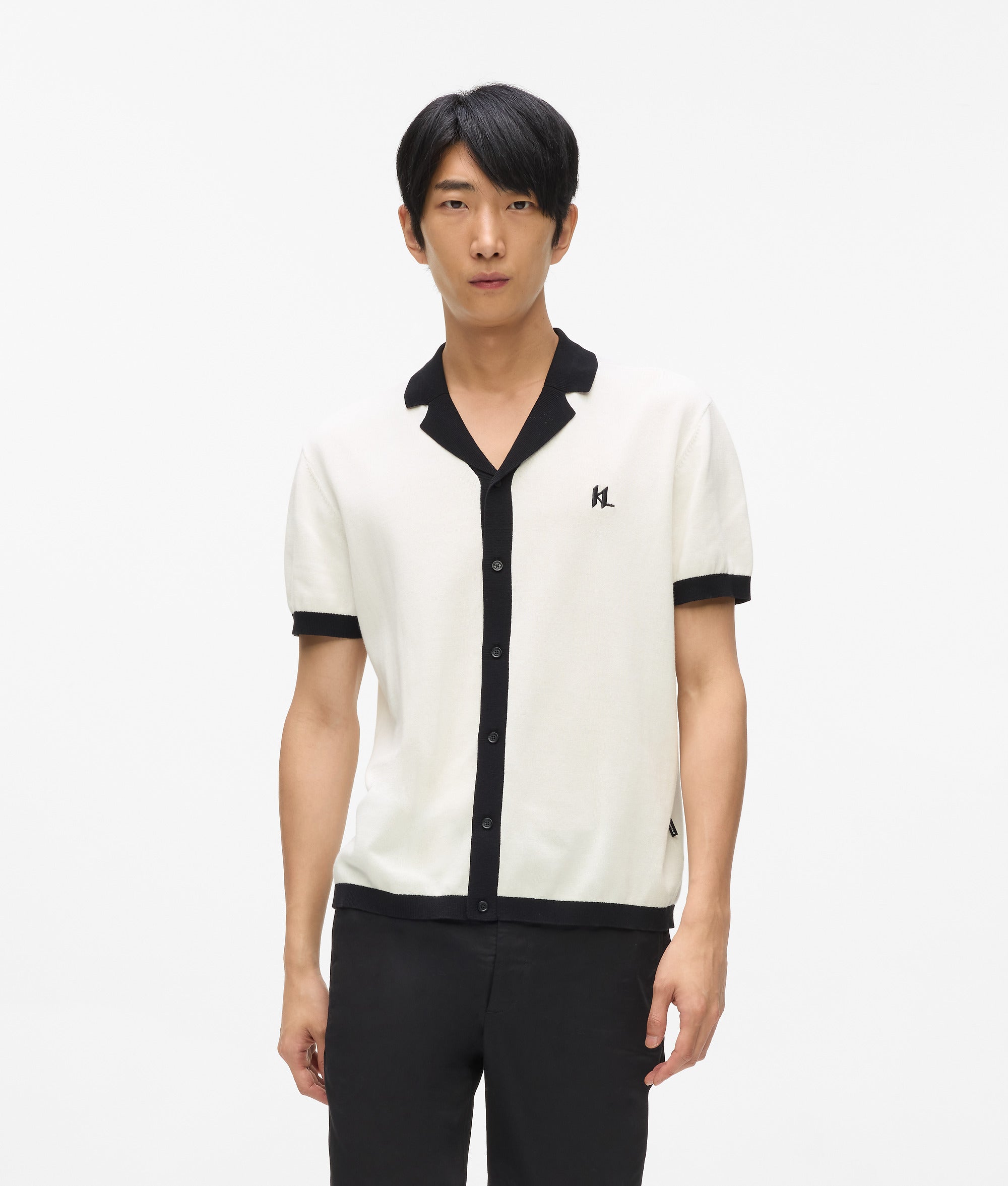 Gebreide polo met Monogram