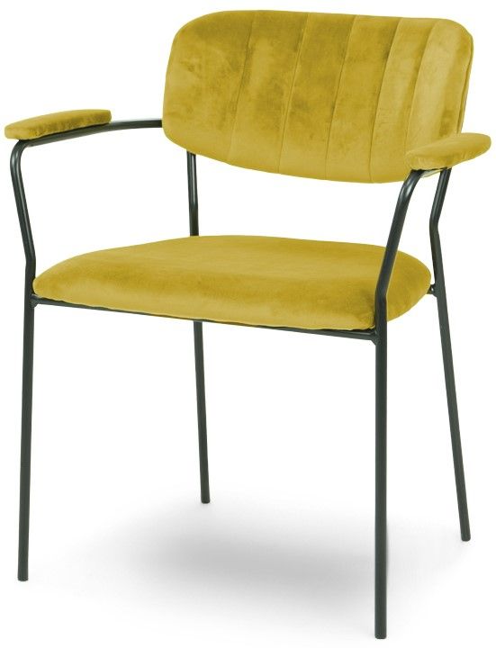 Eetkamerstoel - geel Blanchett B67 x D60 x H79 cm