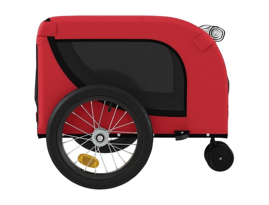 VIDAXL - Remorque de vélo pour animaux de compagnie rouge et noir
