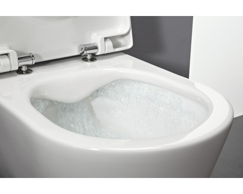 LAUFEN Wandcloset Pro, diepspoel, randloos, glanzend wit met toiletzitting H8669510000001