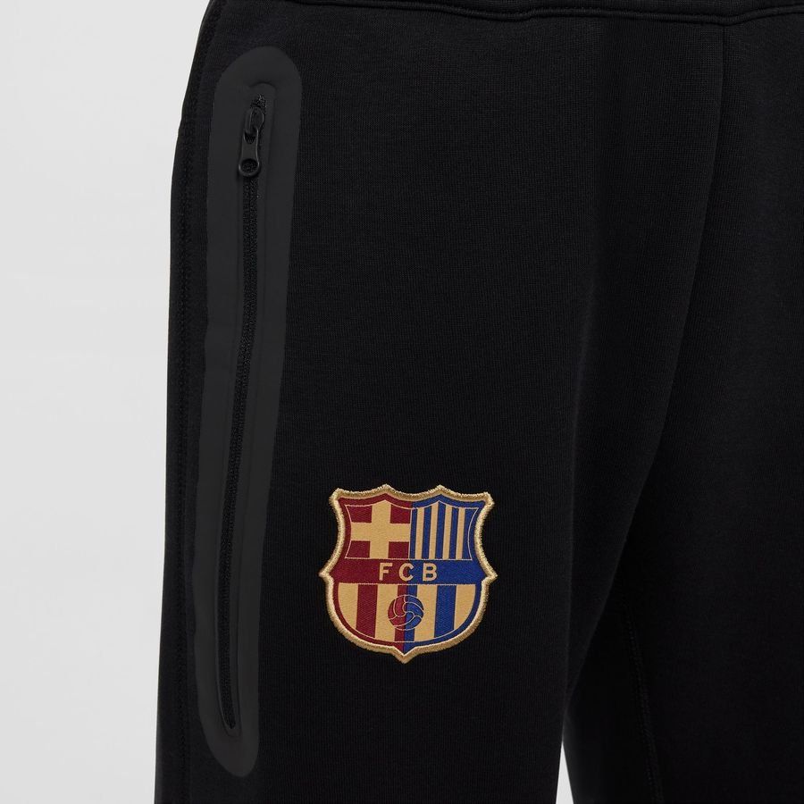 FC Barcelone Bas de Survêtement NSW Tech Fleece - Noir/Or Enfant