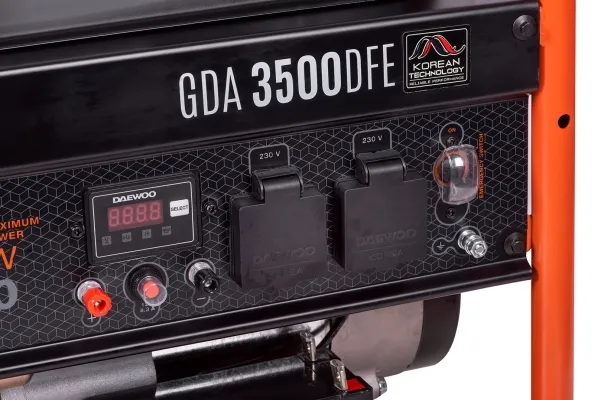 Daewoo GDA 3500DFE, 2800 W, 230 V, 18 L, Benzin, Vejledning, 50 Hz