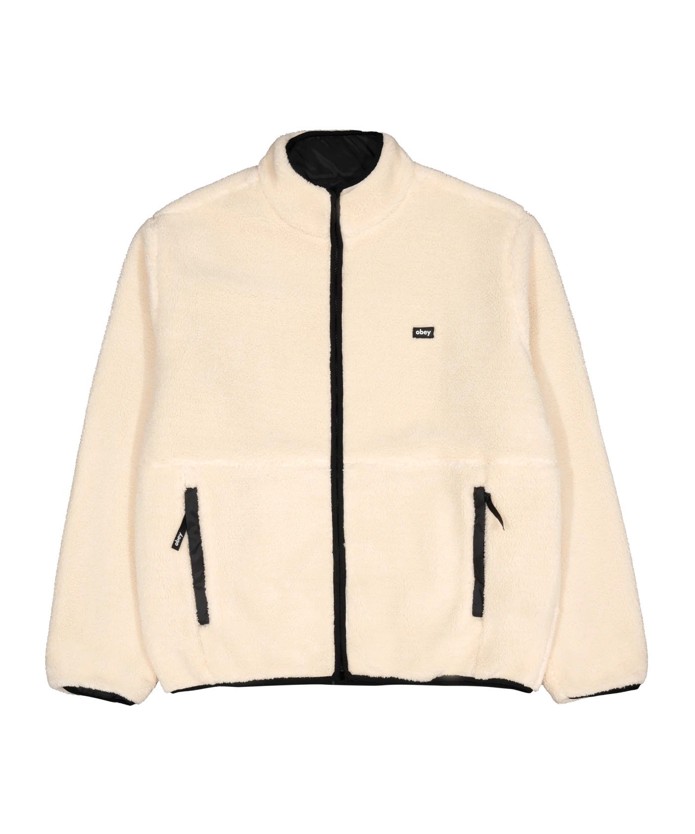 Obey Trophy Sherpa Jacke Beige