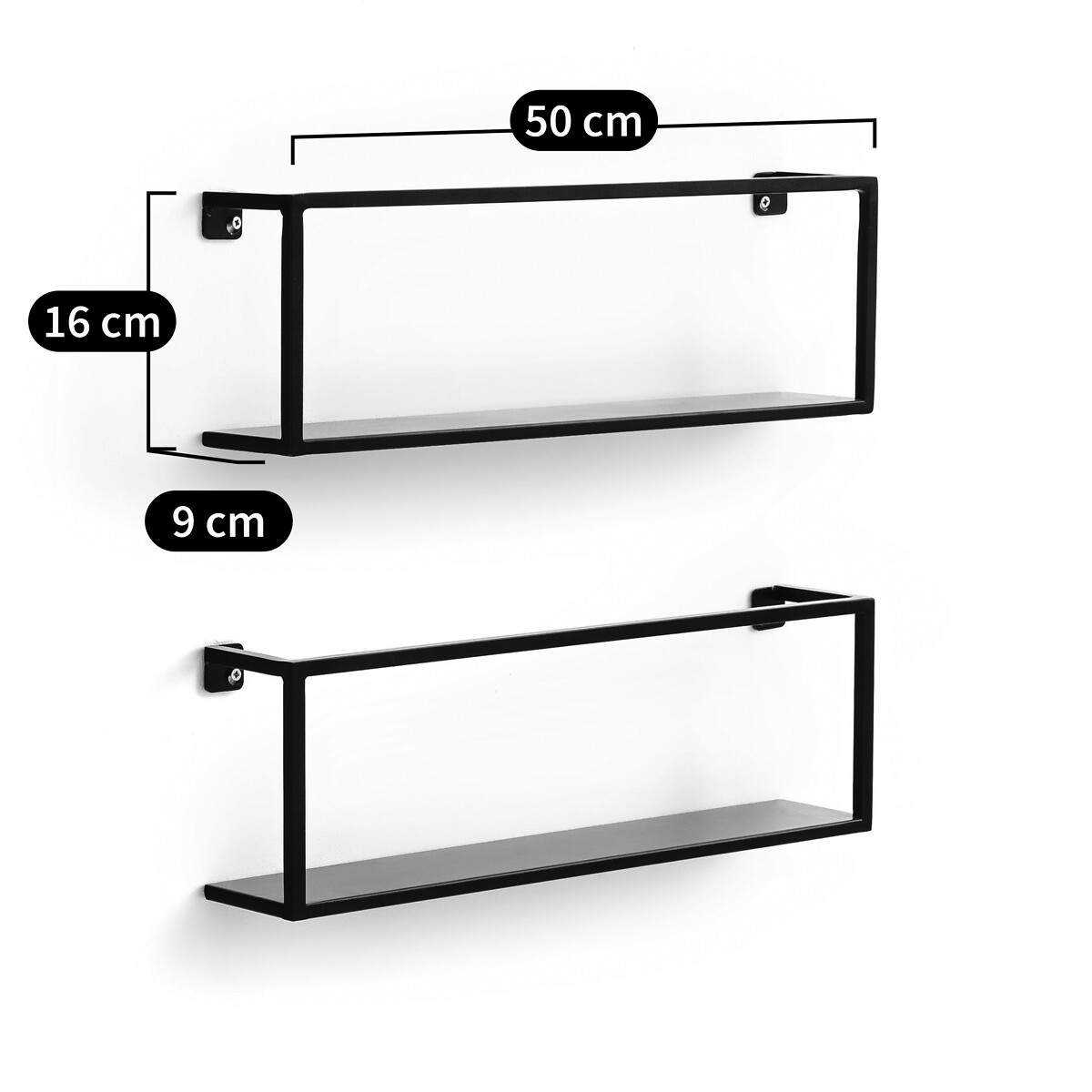 LA REDOUTE INTERIEURS<br>Conjunto de 2 prateleiras de parede em metal L50 cm, Miva