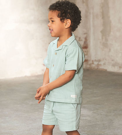 En Fant Shorts - Musselin - Jadeit