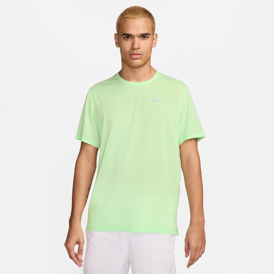 Nike T-shirt Running Dri-FIT Miler - Vert/Argenté