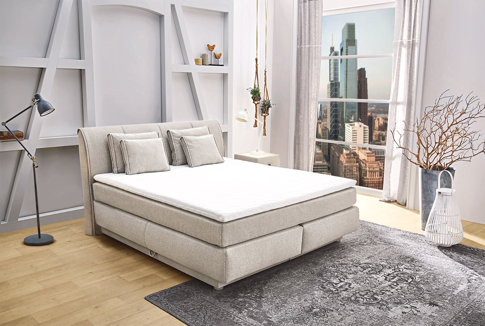 Boxspringbett Carla Mix Beige Liegefläche ca. 180x200 cm