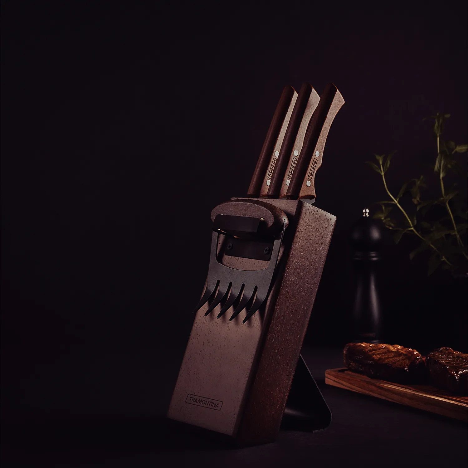 Tramontina Churrasco Black Knivblok - 5 dele