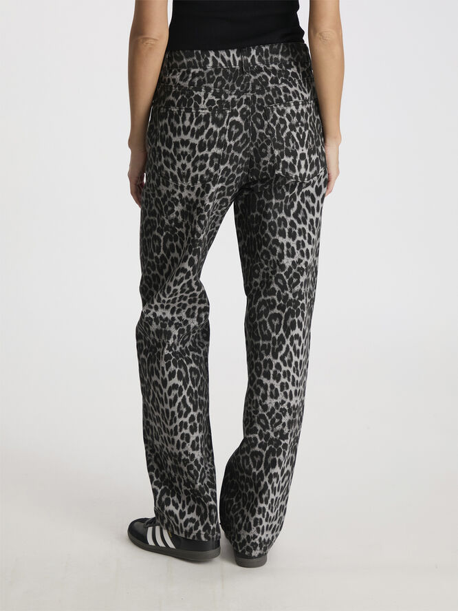Neo Noir Simona Leopard Pants Grey leopard