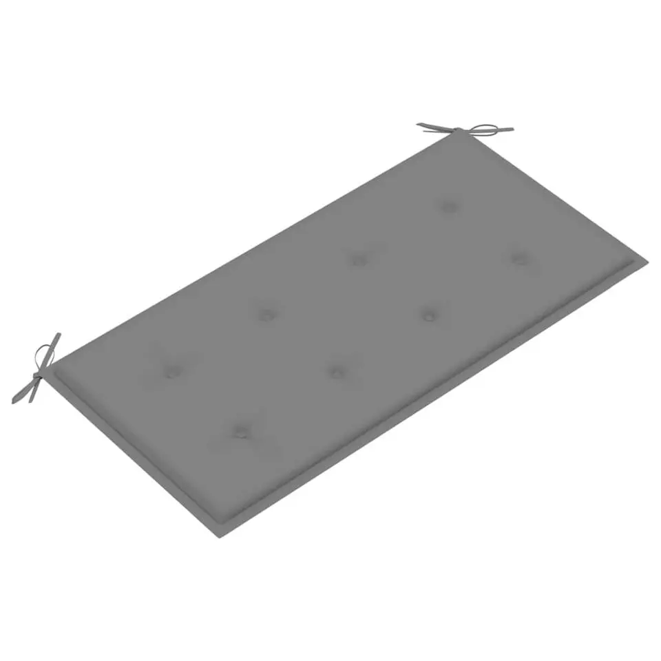 vidaXL - Bank Batavia met grijs kussen - Teakhout - 112x55x94 cm