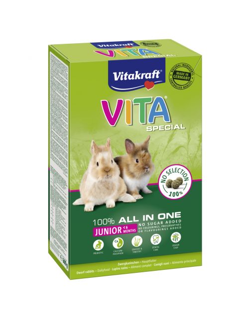 Vitakraft Vitaspecial Junior Dwergkonijnen - Konijnenvoer - 600 g