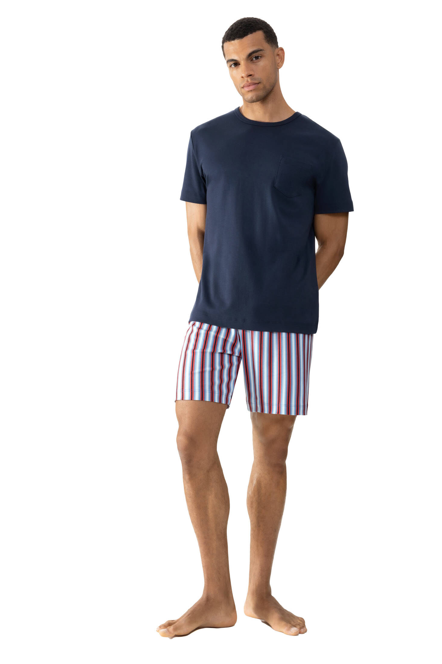 mey| Herren Schlafanzug Serie Gradient Stripes