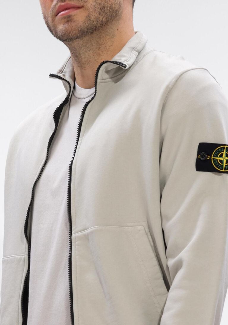 grijze stone island vest zip up cardigan s0051