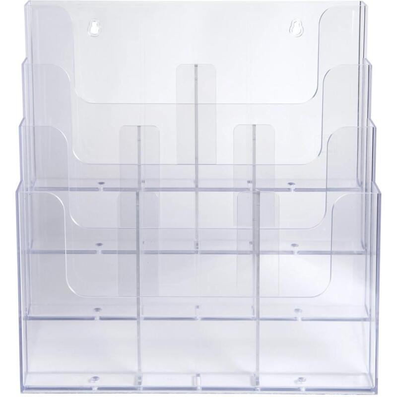 Présentoir distributeur 12 cases multi-formats transparent Exacompta