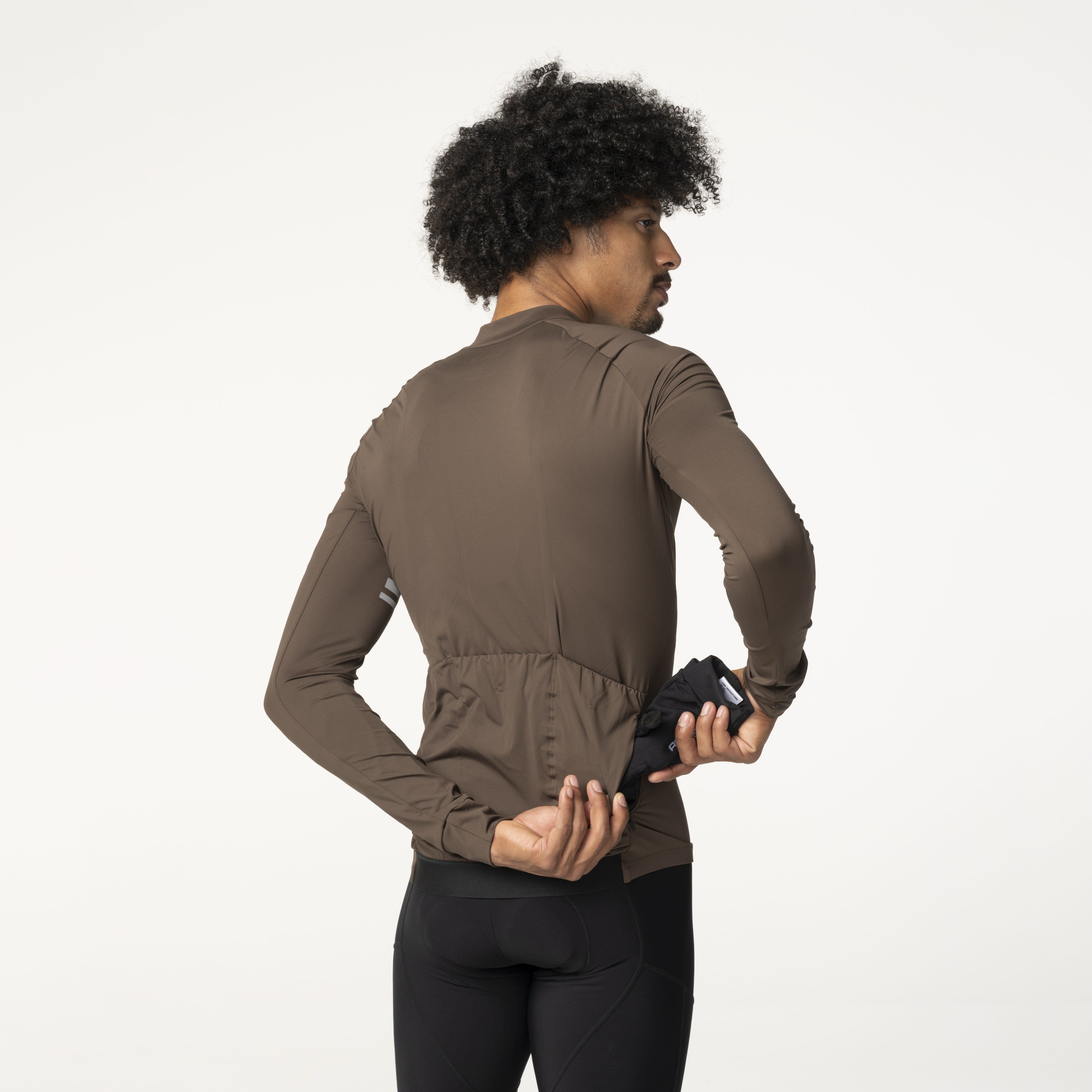AGU Performance Solid heren lange mouw fietsshirt - Brown