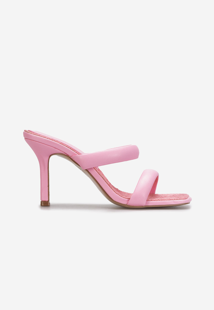 Pantoufles à talon roses Zasha